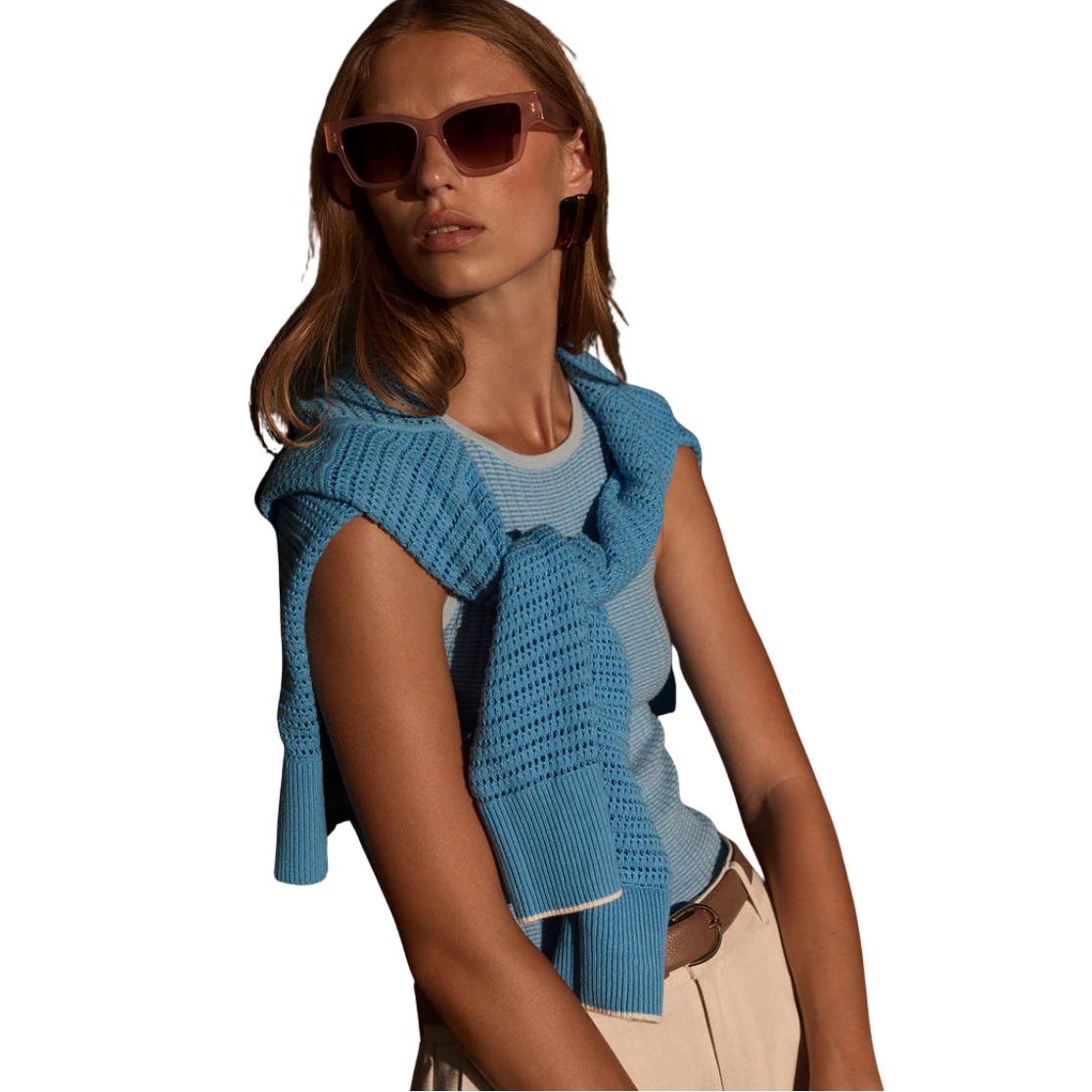 Hanson Knit Tank Mist Blue