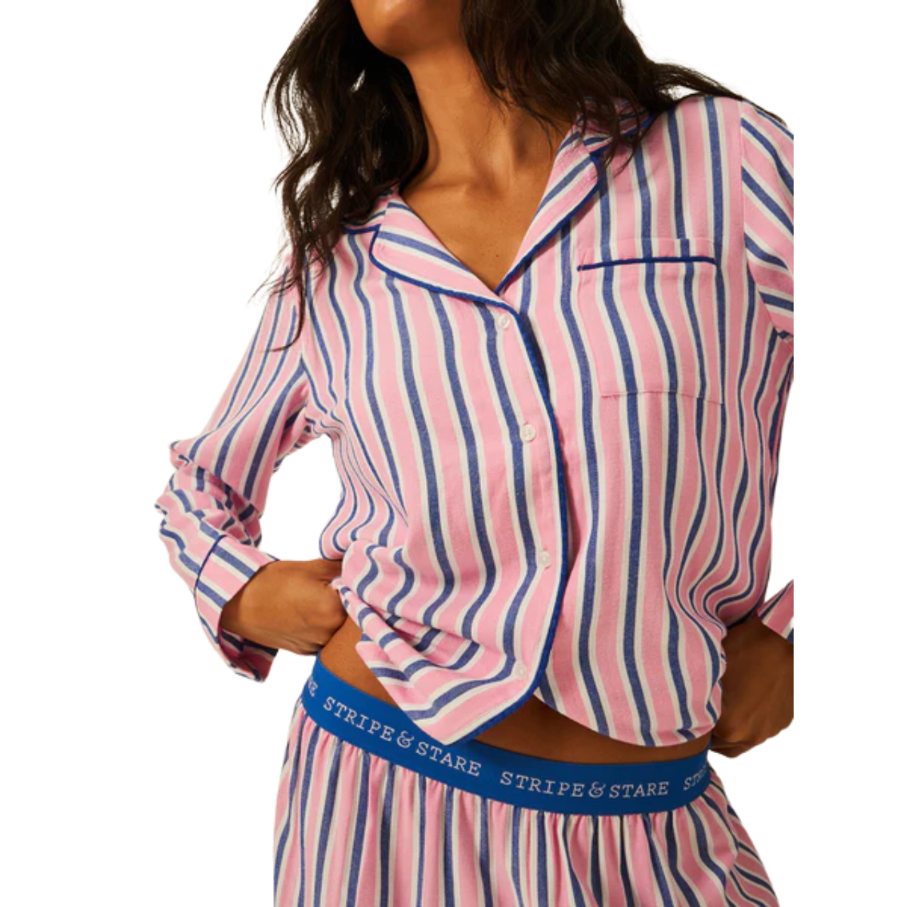 Ecovero Pyjama Top - Lazy Sundays Stripe