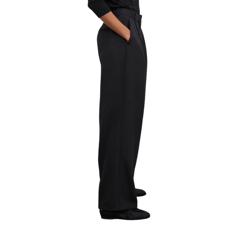 Relaxed Wool Trousers Black