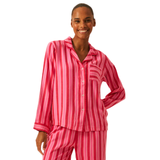 Ecovero Pyjama Top -Candy Pop Stripe