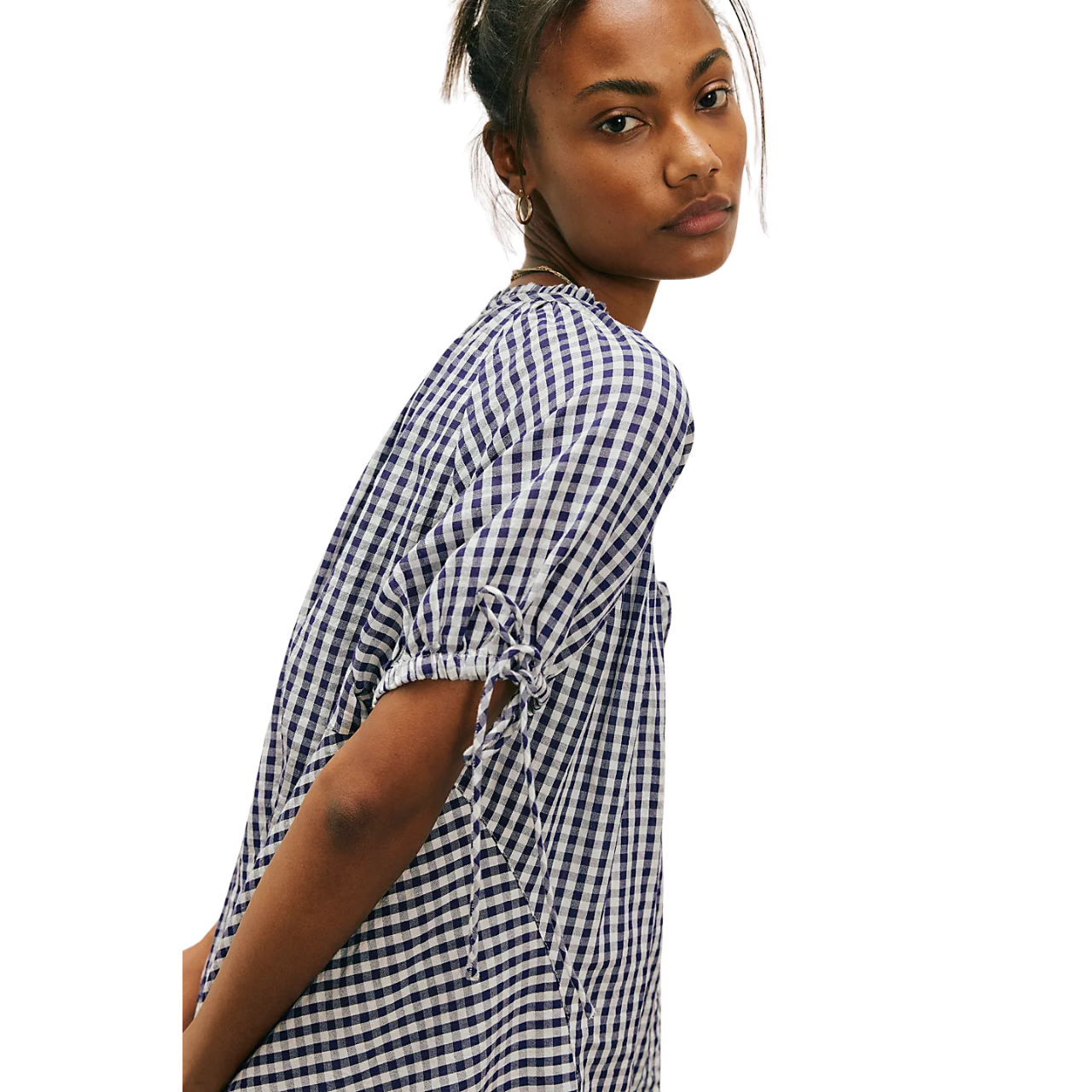 Farley Gingham Tunic Navy