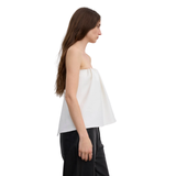 Rouched Tube Top White