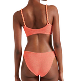 Phoebe Bikini Metallic Coral