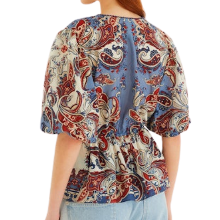 Paisley Scarf Blouse Cream