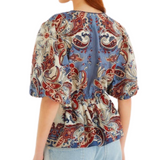 Paisley Scarf Blouse Cream