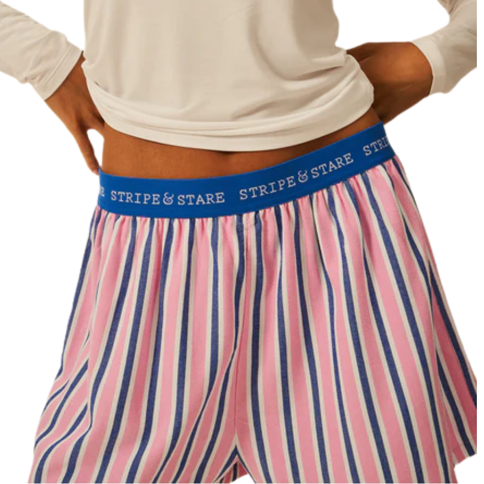 Ecovero Pyjama Shorts - Lazy Sundays Stripe