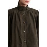 Zonie Suede Jacket Black Olive