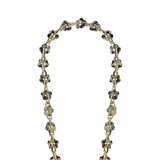 Cassy Long Chain Beige Flowers