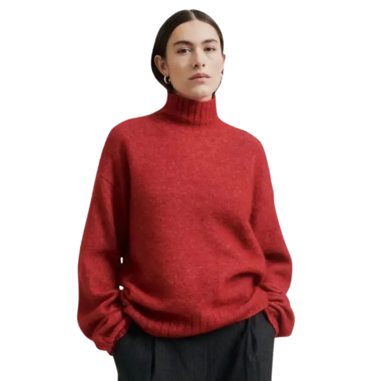Brookline Knit T-Neck Red