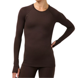 Seamless Textured LS Top Espresso