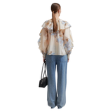 Lugana Frill Blouse Windsurfer