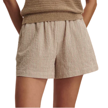 Darina Shorts 4 Birch Taupe Stripe