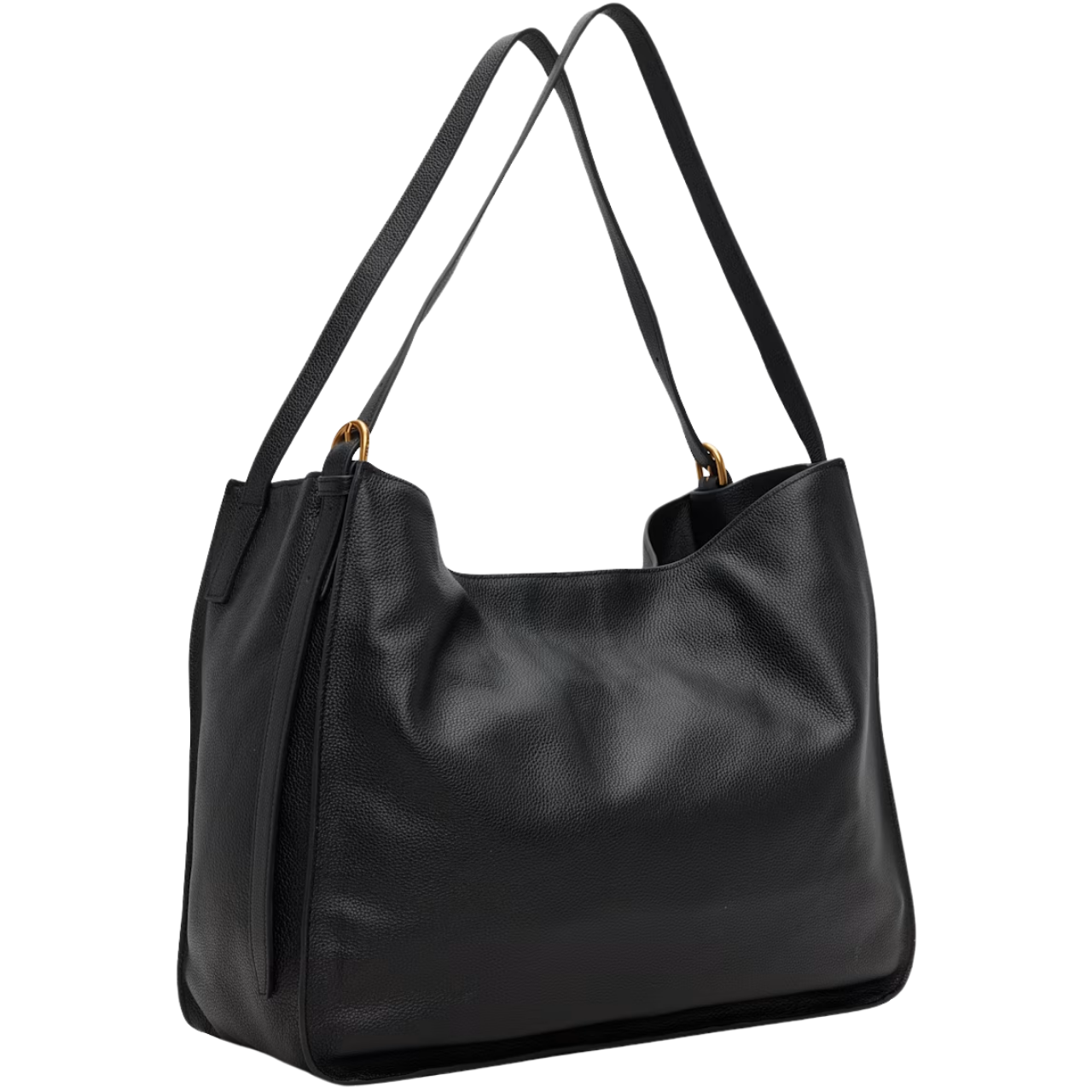 River Tote Black Leather