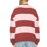 Classic Stripe Crew Strawberry Wine