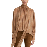 The Lantern Blouse Multi Plaid