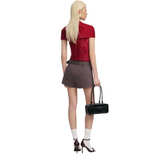 Red Fil Coupe Cut Out Top Red