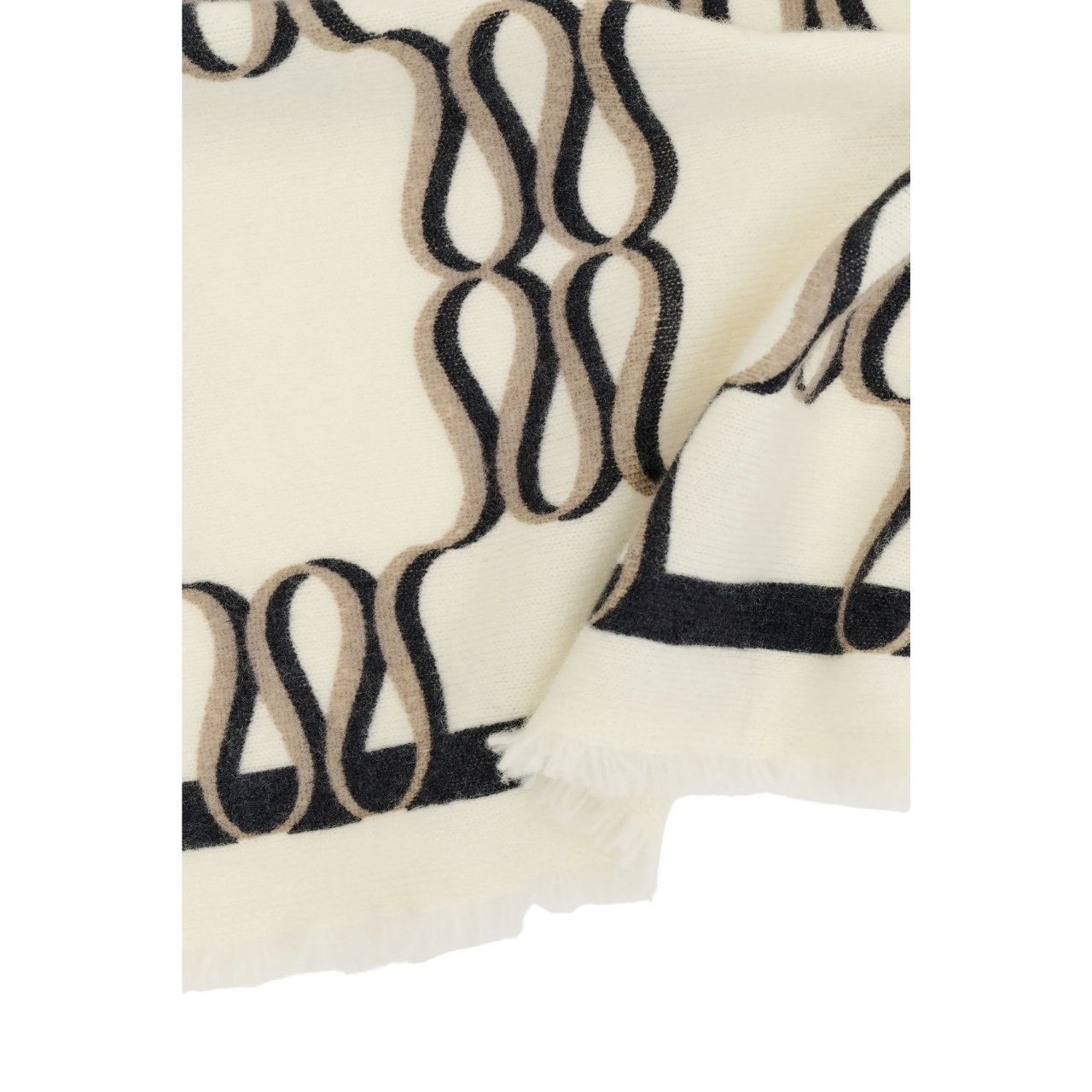 Monogram Cashmere Scarf Cream