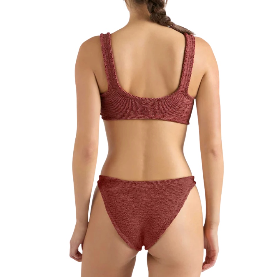 Julia Gold Hoop Bikini Metallic Rosewood
