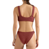Julia Gold Hoop Bikini Metallic Rosewood