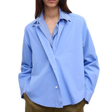 Cropped Shirt Mid Blue