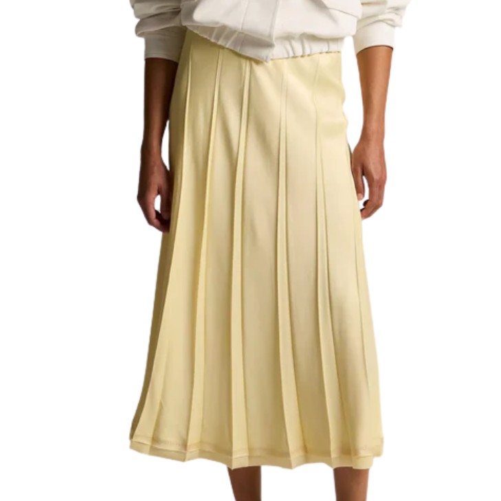 Creased Pleated Skirt Sun Petal