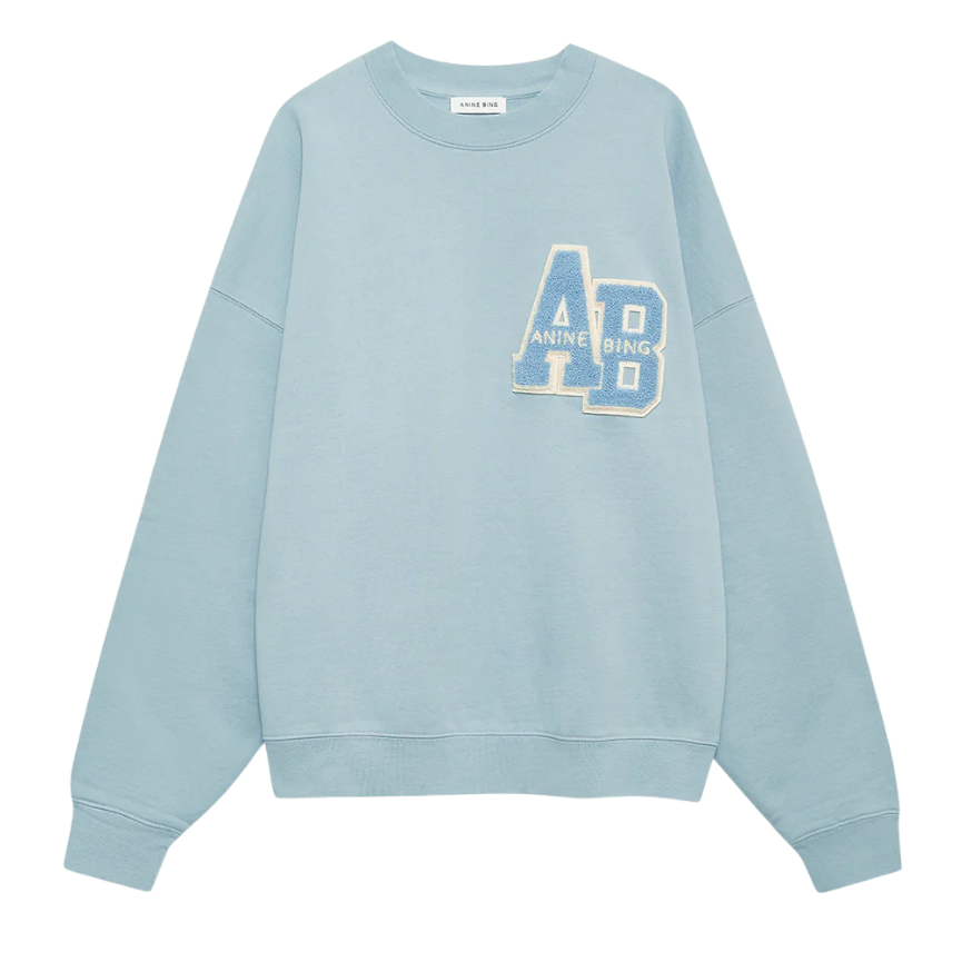 Miles Sweatshirt Letterman Pastel Blue