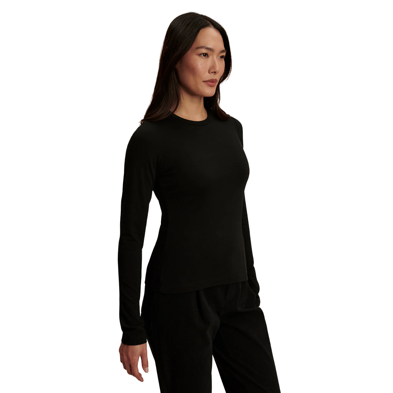Enda LS Fitted Tee Black