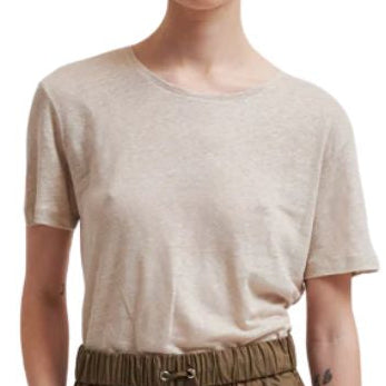 Peony O-Neck Tee Taupe