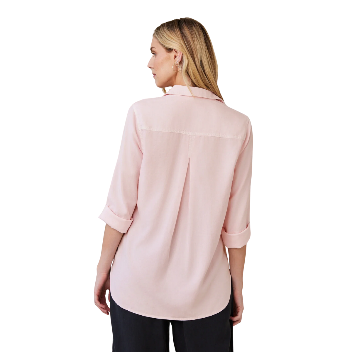 Shirt Tail Button Down Petal Pink