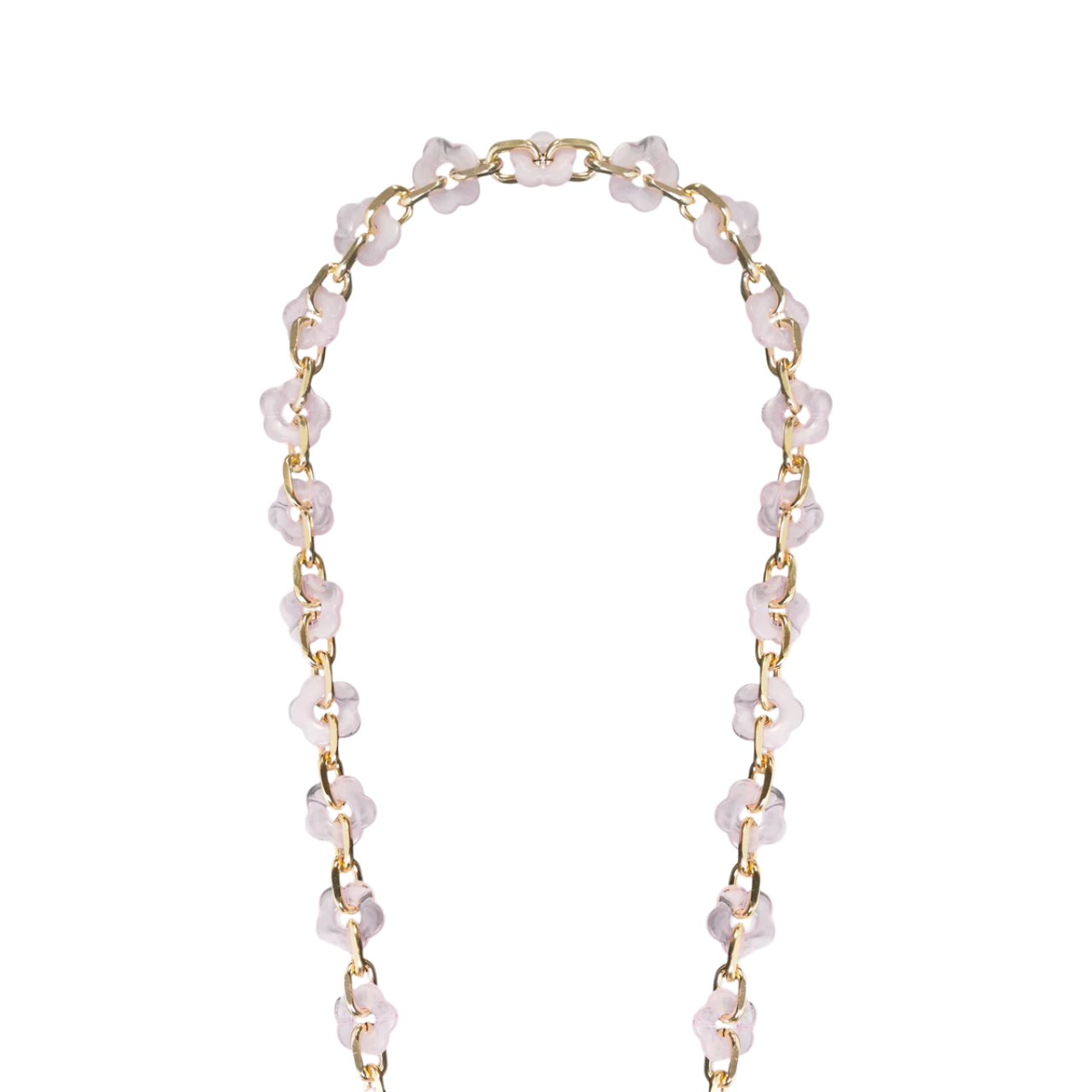 Cassy Long Chain Pink Flowers