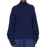 Isabel Soft Wool Rib Jumper Abyss