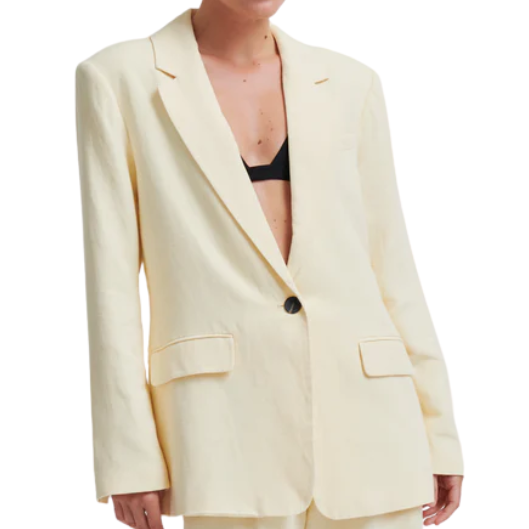Lino Blazer Alabaster