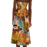 Tropical Painting Midi Dress