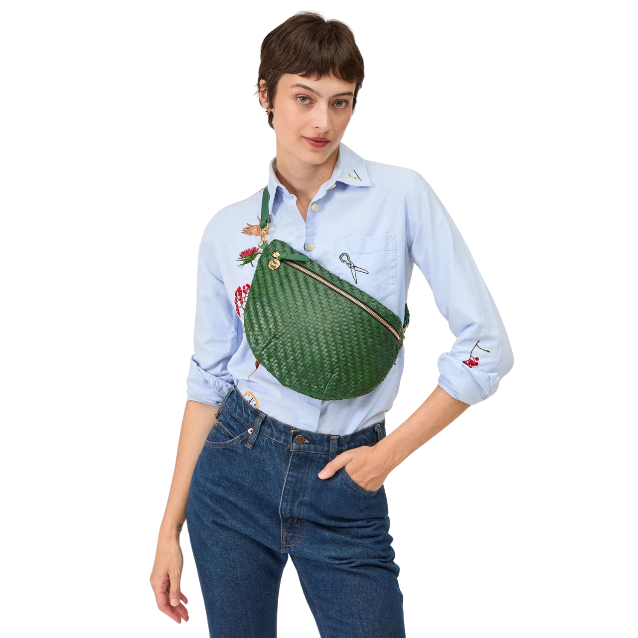 Grande Fanny Woven Evergreen