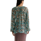 Mareva Chiffon Blouse Ocean Corals