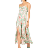 Long Dress Carla Green Petal