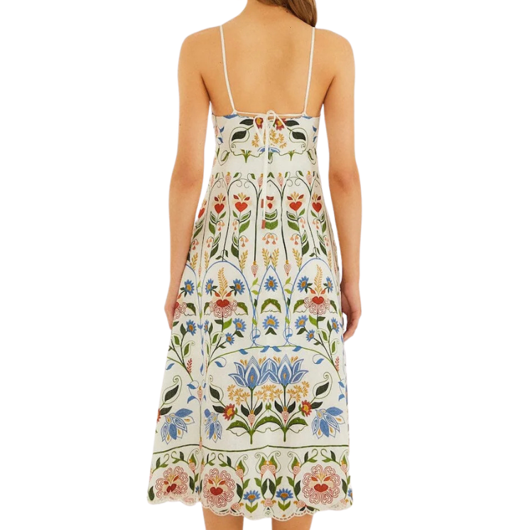 Stiched Garden Midi Dress