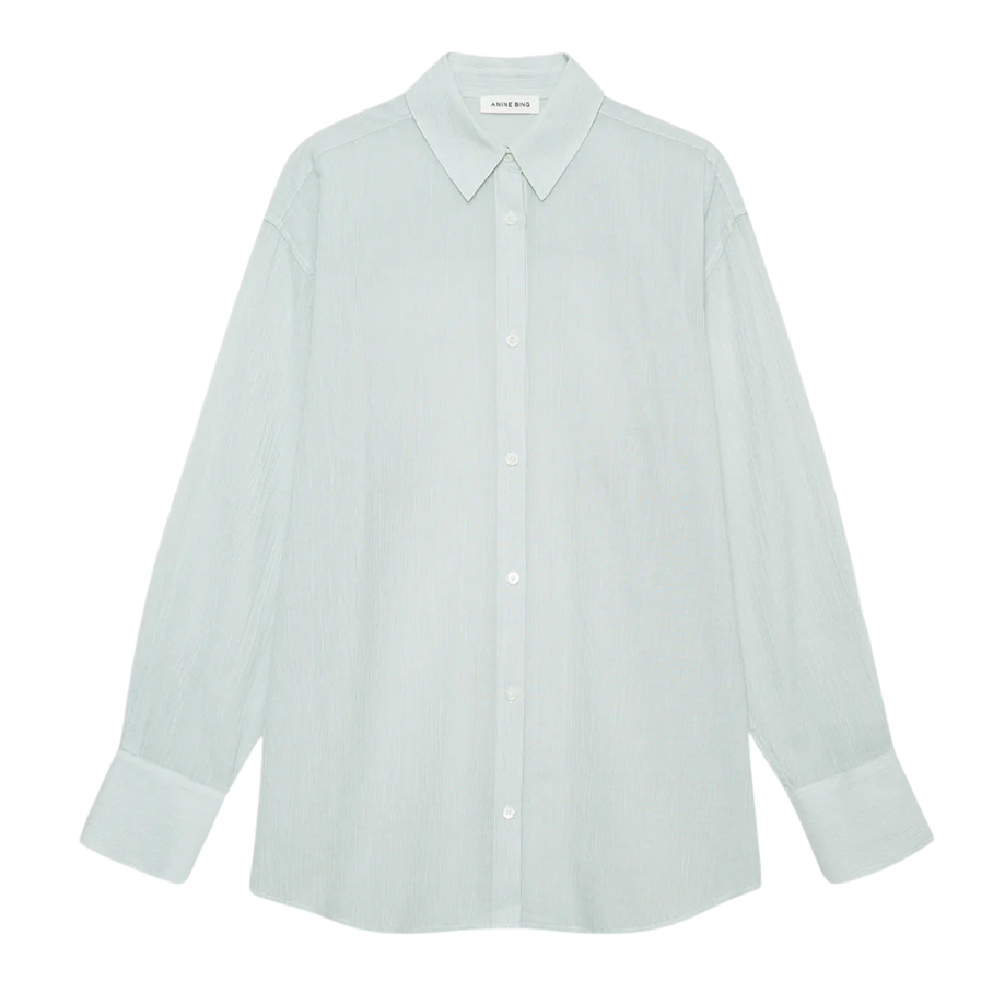 Plaza Shirt Green White Stripe