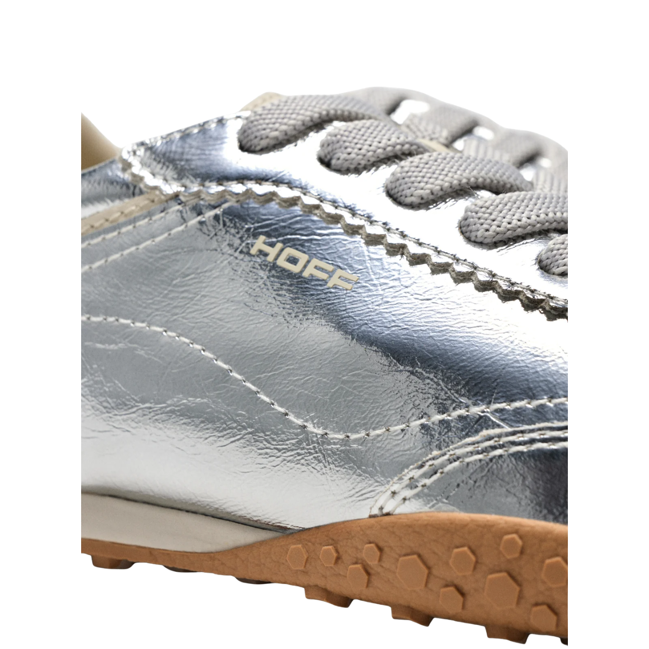 Bridge Metallic Silver Trainers