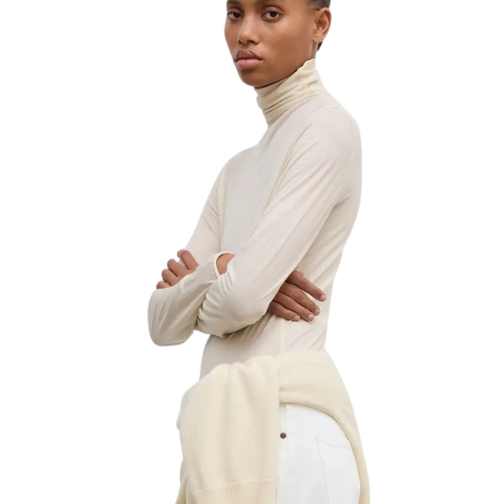 Wool Jersey Rollneck Cream