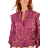 Pink Richilieu Blouse