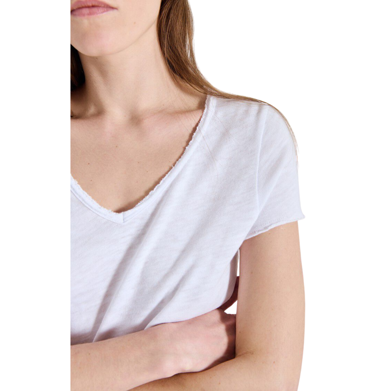 Sonoma Tee Raw Hem White