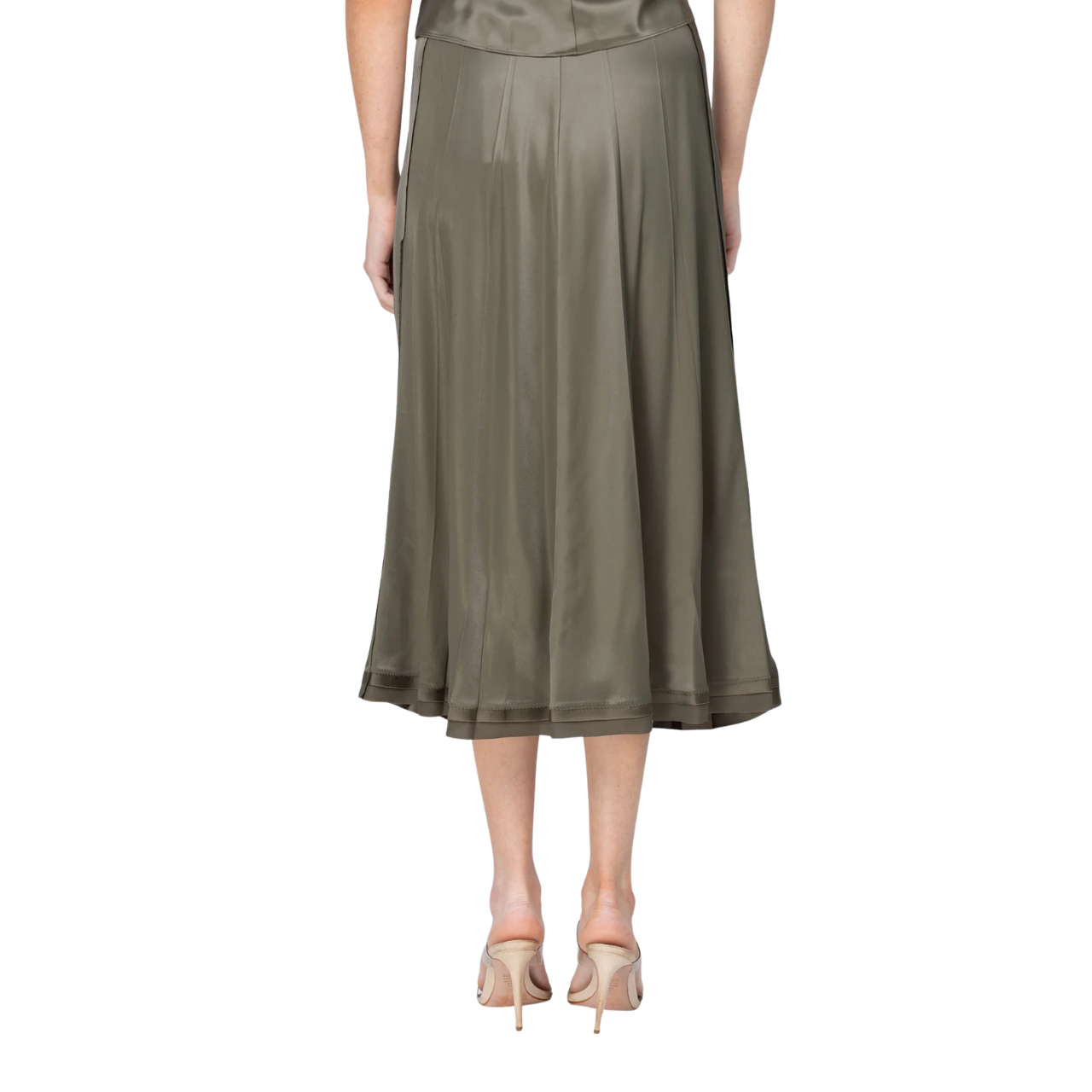 Creased Pleated Skirt Pine