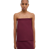 Square Slim Dress Burgundy