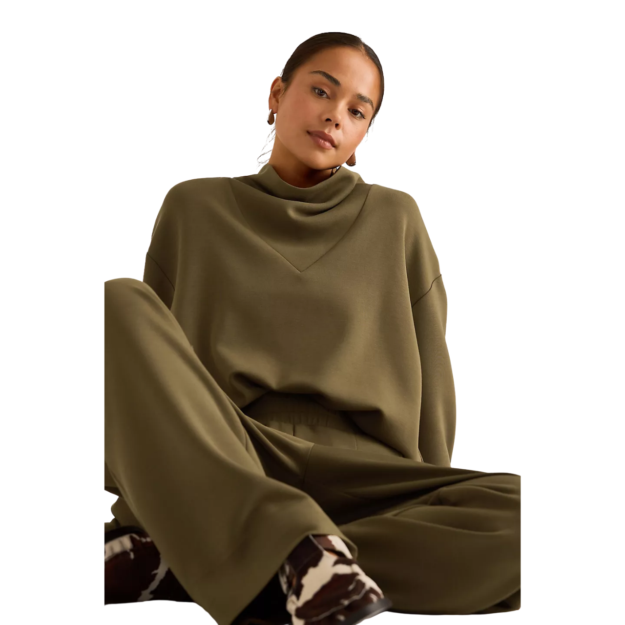 The Extra Wide Leg Pant 29.5 Olive