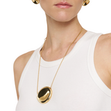 Bean Pendant Necklace Gilded Gold