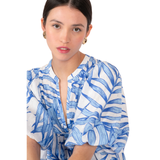 Mini Dress Cruz Blue Palm