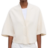 Short Wool Cardigan Off White