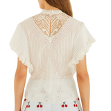 Off-White Blouse With Appliques