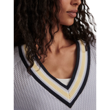 Maurice V-Neck Sweater Xenon Blue